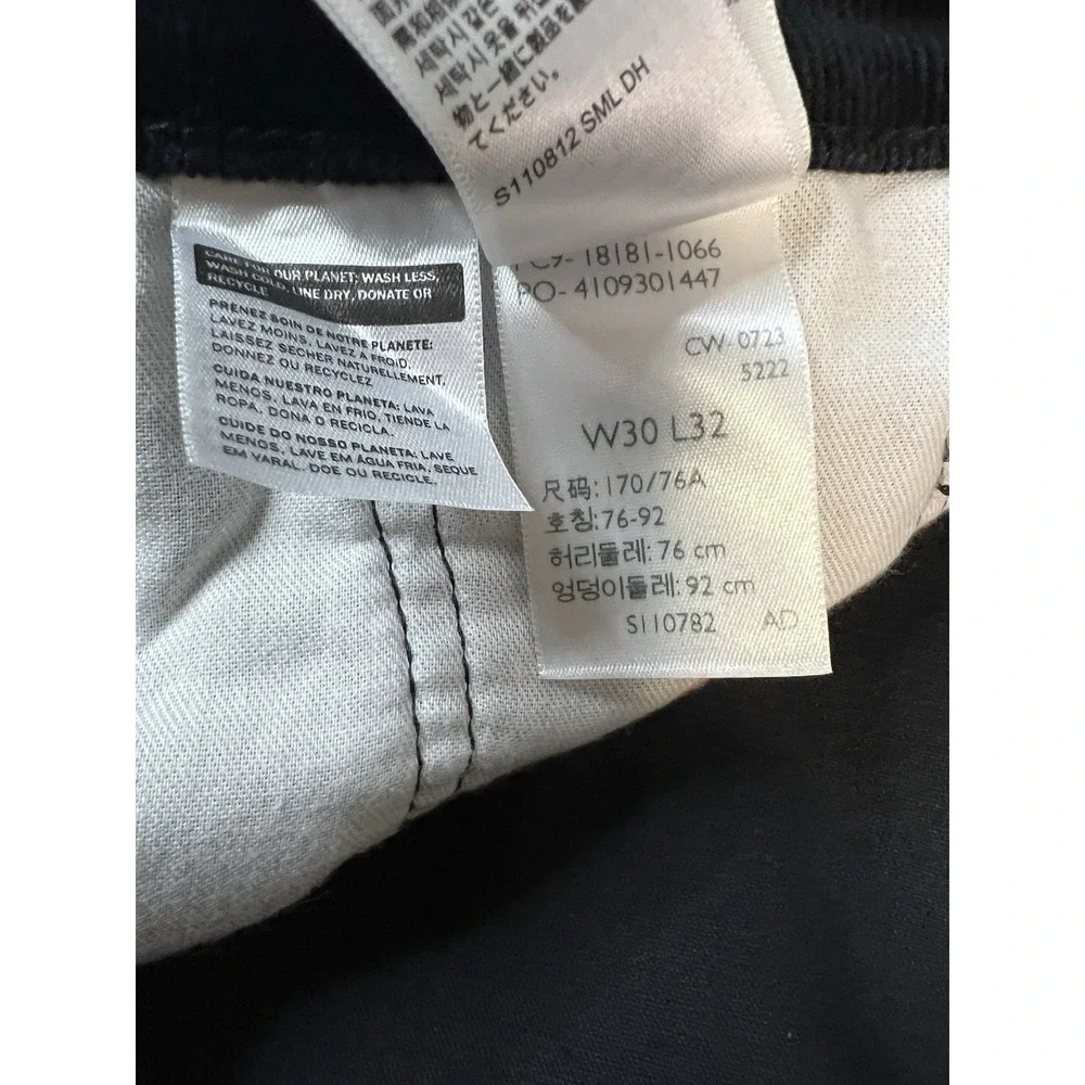 Levi's 514 Corduroy Pants Mens 30x32 Heritage Dark Black Straight